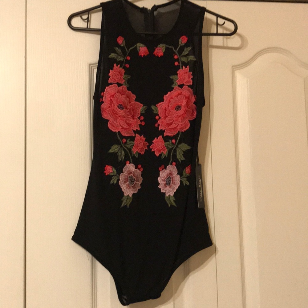 Black sheer bodysuit